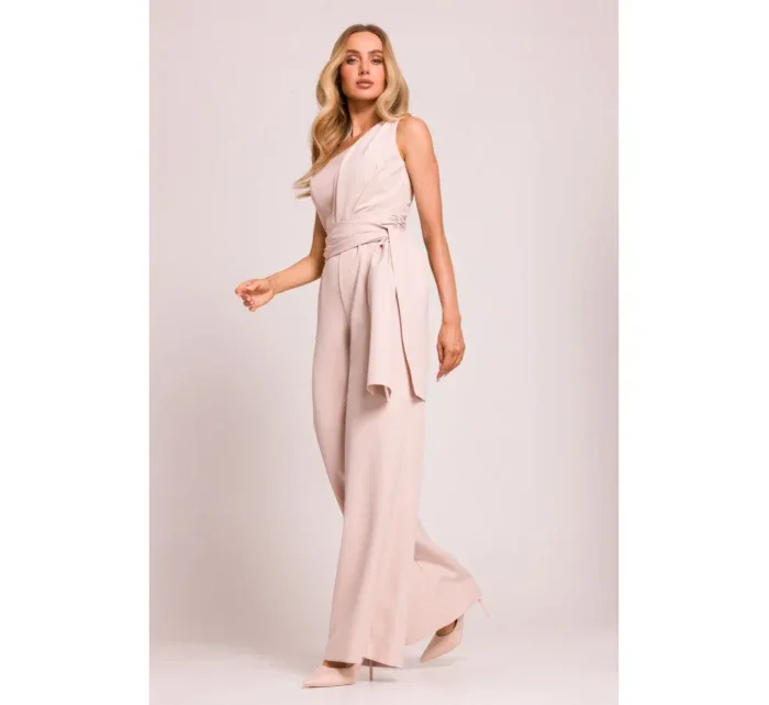 Kombinéza na jedno rameno se  světle béžová model 20970527 - Moe