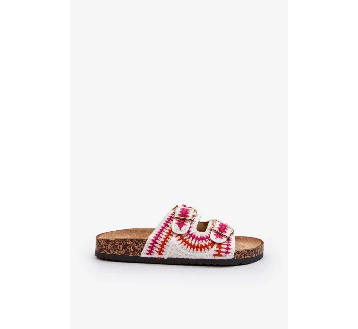 Dámské pantofle s korkovou podrážkou, bílá Fannea