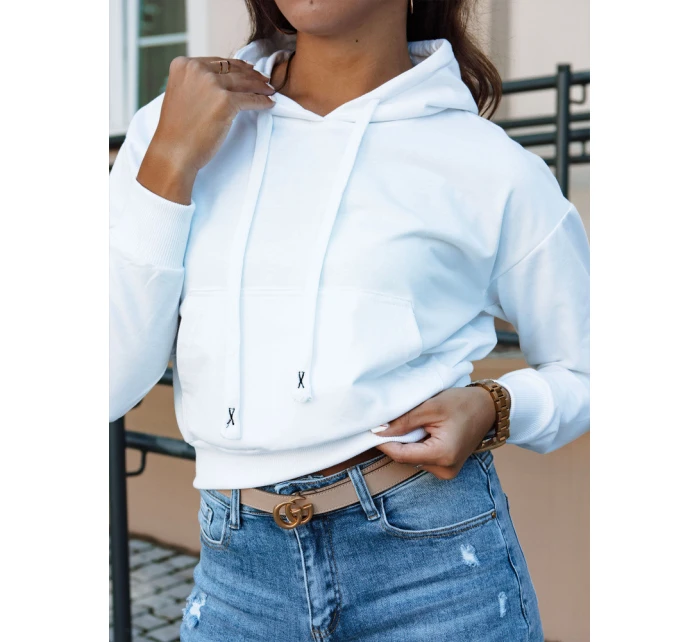 TRENDHOOD dámská mikina s kapucí bílá FashionStreet BY1310