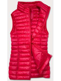 Tmavě červená krátká dámská prošívaná vesta model 17199562 - J.STYLE