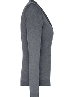 Daiber JN 660 Dámský pletený cardigan s výstřihem do V 02.0660 grey heather Daiber JN 660 Dámský pletený cardigan s výstřihem do V 02.0660 grey heather