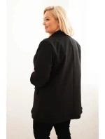 Dámská elegantní plus size sako černá