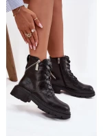 Kožené workery dámské zateplené Big Star model 21708634 Černé - Big Star Shoes Kožené workery dámské zateplené Big Star model 21708634 Černé - Big Star Shoes