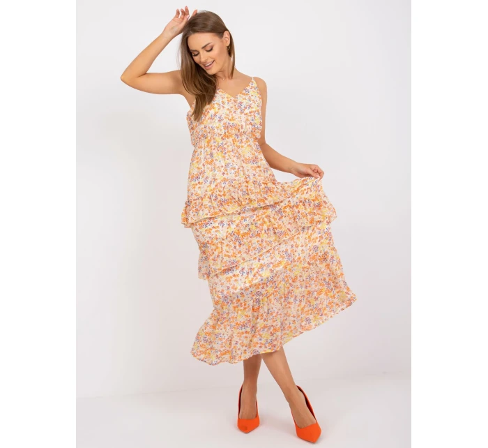 Dámské šaty EM SK Y6743 jasně oranžové Dámské šaty EM SK Y6743 jasně oranžové