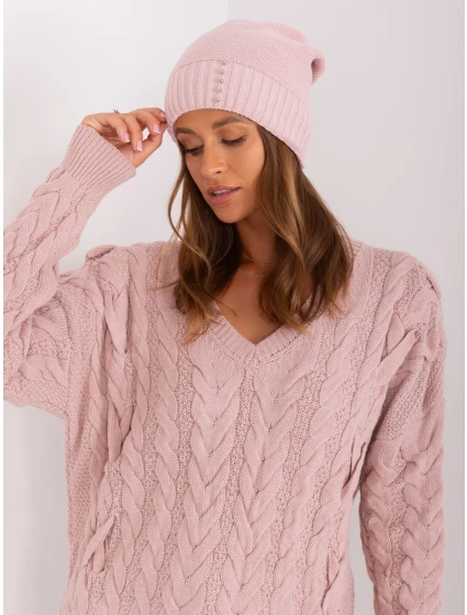 Czapka JK CZ 13 model 18975368 jasny różowy - FPrice Czapka JK CZ 13 model 18975368 jasny różowy - FPrice