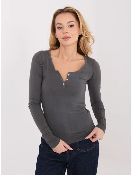 Bluzka WT BZ model 21858988 grafitowy - FPrice Bluzka WT BZ model 21858988 grafitowy - FPrice