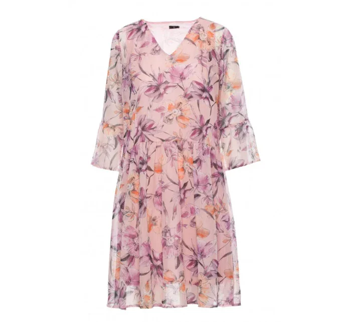 S214 Šifonové šaty se spadlým pasem - model 2