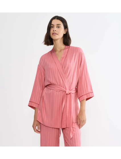 Dámský župan Amourette Jacquard Robe Top - RED - - TRIUMPH