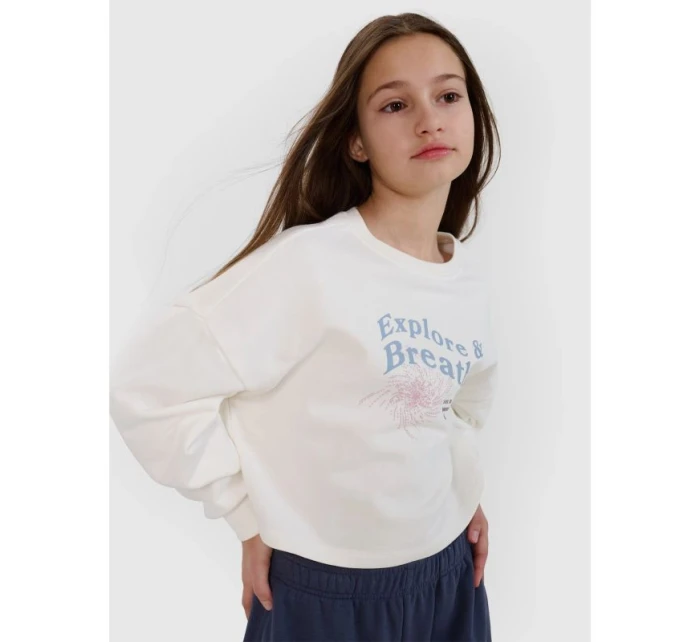 Dívčí mikina bez kapuce model 21435773 - 4F Dívčí mikina bez kapuce model 21435773 - 4F