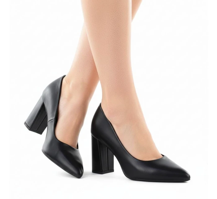 Černé lodičky na jehlovém podpatku černé Sergio Leone PB216