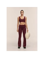 Dámské kalhoty CASALL Sublime Folded Flare Pants, barva bordová Dámské kalhoty CASALL Sublime Folded Flare Pants, barva bordová