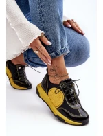 Dámské kožené sportovní boty Maciejka 06295-01 černá a žlutá