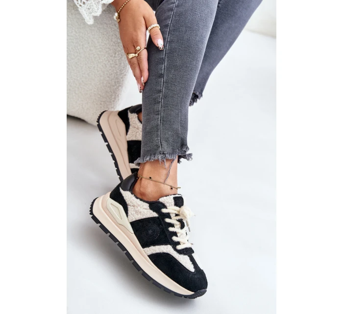 Zateplené dámské kožené sneakersy Big Star OO274A318 HI-POLY SYSTEM černé Zateplené dámské kožené sneakersy Big Star OO274A318 HI-POLY SYSTEM černé