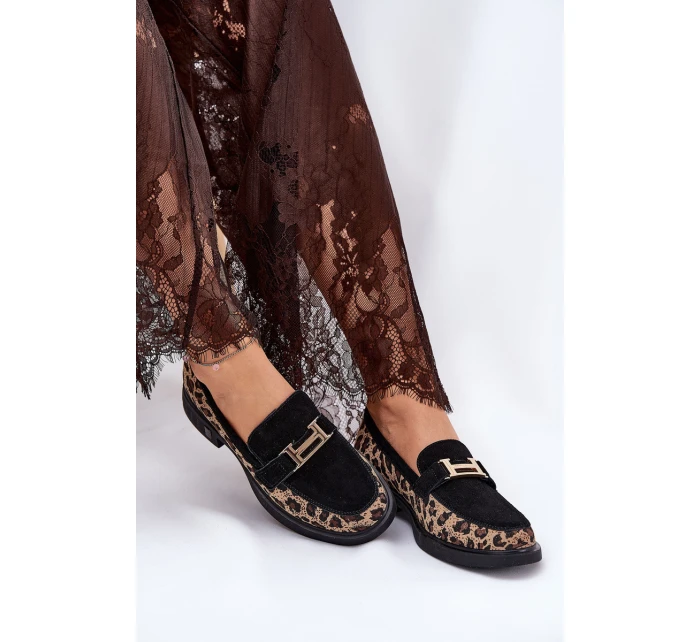 Semišové Dámské Mokasíny Černé model 21691292 - VINCEZA