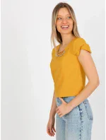 Dámská halenka LK BZ model 18309937 tmavě žlutá - FPrice