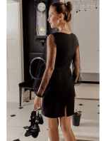 mini šaty s rukávy černé model 15103498 - Makover