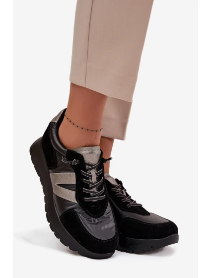 Dámské tenisky na platformě Vinceza – černé Dámské tenisky na platformě Vinceza – černé