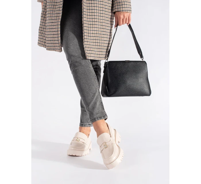 Luxusní mokasíny dámské hnědé platforma Luxusní mokasíny dámské hnědé platforma