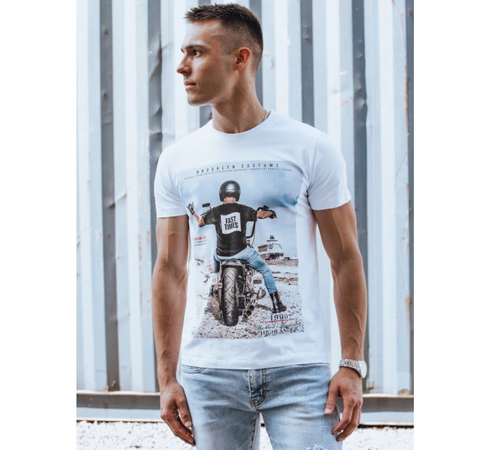 FashionStreet pánské bílé tričko RX5535