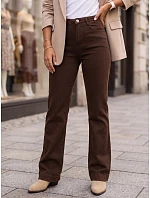 Dámské džíny s širokými nohavicemi a vysokým pasem, hnědé, FashionStreet UY3106