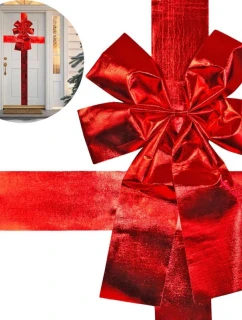 Závěs na dveře 33x42 cm červená stuha