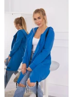 Chrpově modrá zateplená bunda s kapucí Chrpově modrá zateplená bunda s kapucí