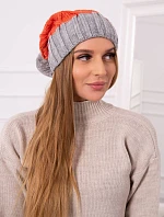 Milano fleecová čepice K203 červená+šedá