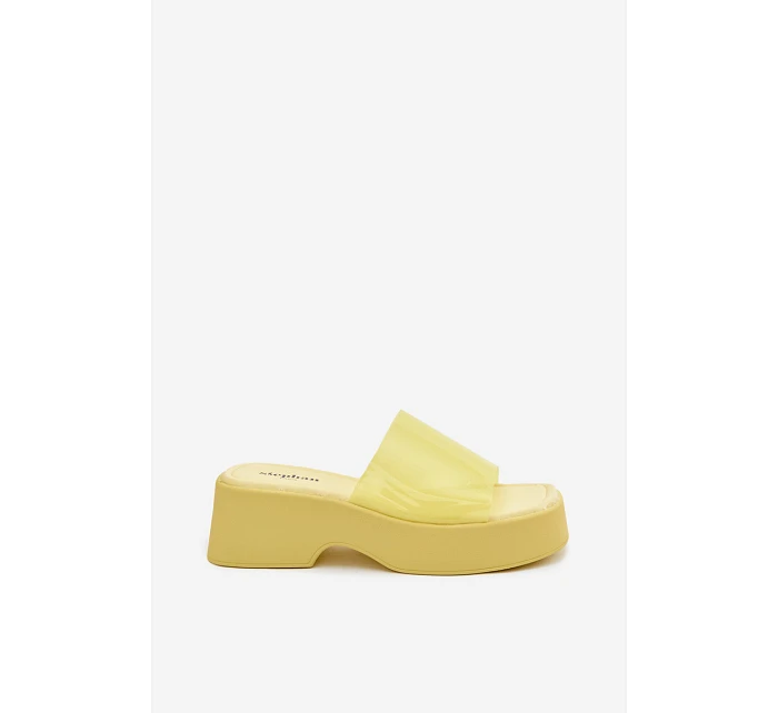 Dámské sandály s páskem Žluté model 22107247 - Boto Dámské sandály s páskem Žluté model 22107247 - Boto