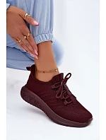 Lehké dámské sportovní nazouváky z Big Star Bordó model 22185515 - Big Star Shoes Lehké dámské sportovní nazouváky z Big Star Bordó model 22185515 - Big Star Shoes