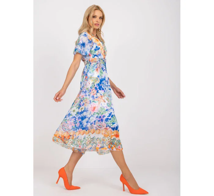 Šaty DHJ SK 15967 1.01P bílá a modrá