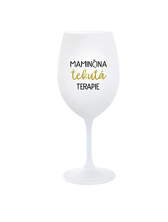 MAMINČINA TEKUTÁ TERAPIE - bílá  sklenice na víno 350 ml