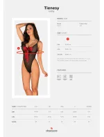 Elegantní body Tienesy teddy 2XL/3XL - Obsessive