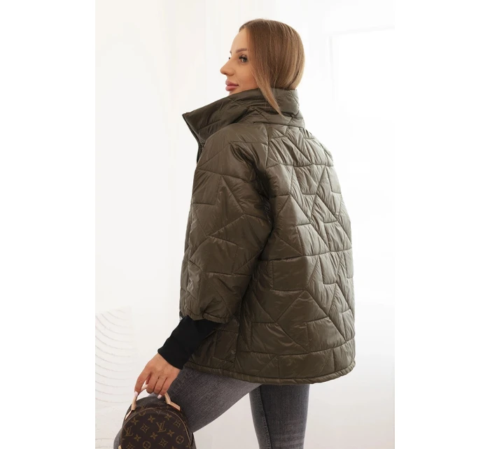 Dámská prošívaná bunda model 21896478 khaki - Kesi
