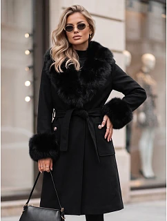 Płaszcz damski z odpinanym czarny model 22404894 - FashionStreet