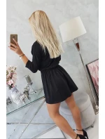 Šaty s flitrovou kapsou černé Šaty s flitrovou kapsou černé