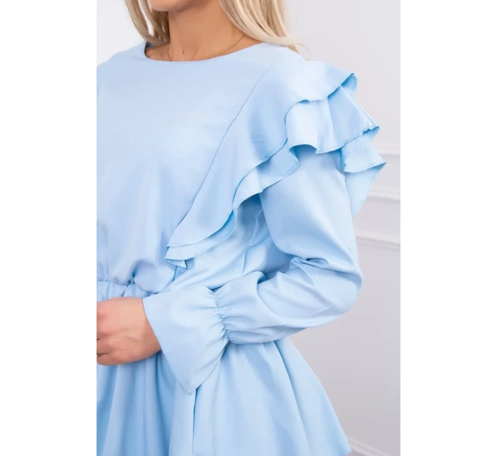 Šaty se svislými volány modré Šaty se svislými volány modré