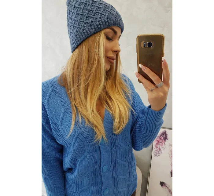 K204 džínová fleecová čepice s kšiltem K204 džínová fleecová čepice s kšiltem