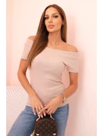 Dámská bavlněná blůza s výstřihem do V a potiskem bílá