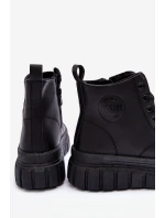 Kožené Boty Na Zip Big Star Černé model 21634271 - Big Star Shoes Kožené Boty Na Zip Big Star Černé model 21634271 - Big Star Shoes