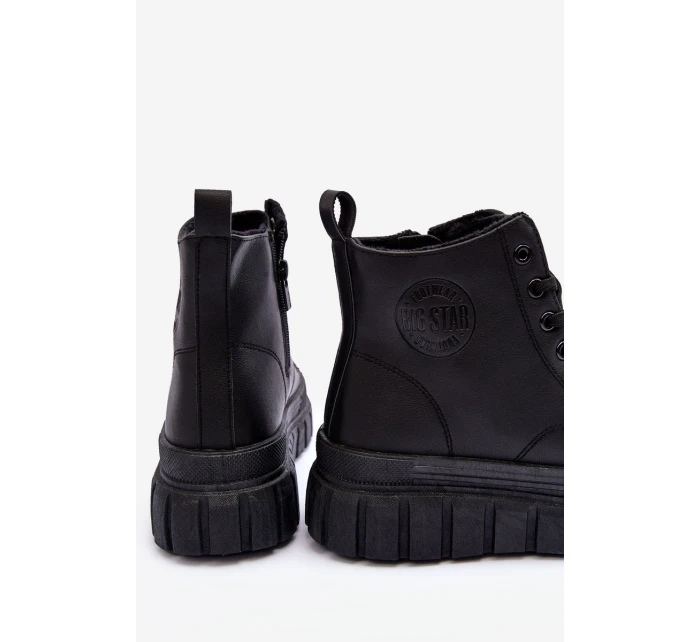 Kožené Boty Na Zip Big Star Černé model 21634271 - Big Star Shoes Kožené Boty Na Zip Big Star Černé model 21634271 - Big Star Shoes