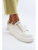 Dámské kožené tenisky GOE NN2N4031 Bílé