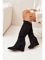 Zateplené Dámské Na Platformě Černé model 21705085 - Boto Zateplené Dámské Na Platformě Černé model 21705085 - Boto