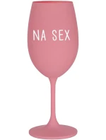 NA SEX - růžová sklenice na víno 350 ml