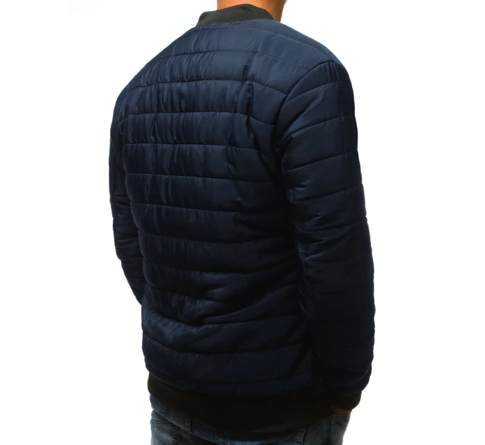 Pánská prošívaná bunda bomber tmavě modrá TX2205 Pánská prošívaná bunda bomber tmavě modrá TX2205