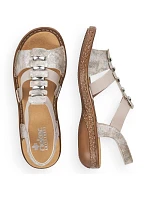 Dámské pohodlné nazouvací sandály model 22050522 - Rieker Dámské pohodlné nazouvací sandály model 22050522 - Rieker