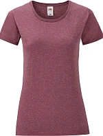 Fruit of the Loom Lady-Fit Iconic 150 T Dámské tričko 16.1432 heather burgundy