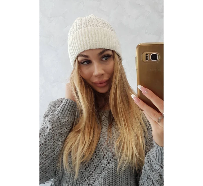 Tenká čepice Veronica K249 ecru