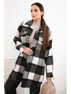 Dámská kostkovaná košile grafitová