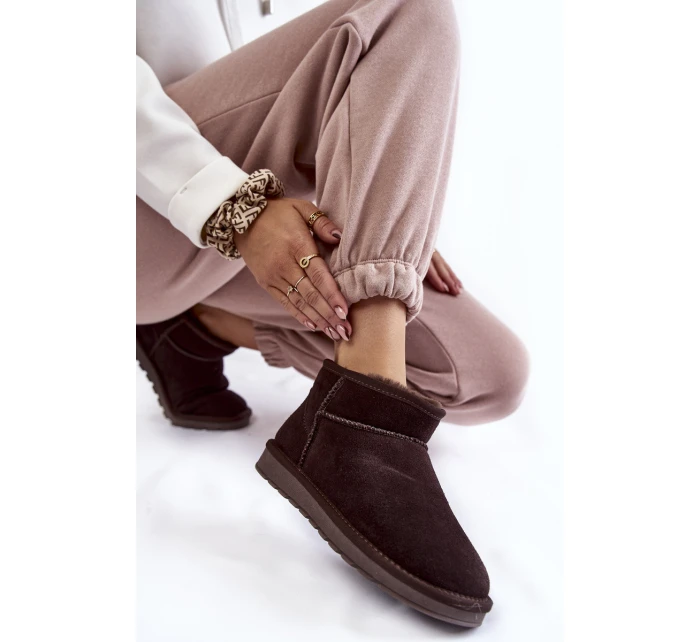 Dámské semišové nízké boty do sněhu model 21601982 - Boto Dámské semišové nízké boty do sněhu model 21601982 - Boto