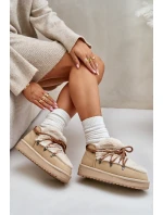 Nízké Sněhule Na Platformě S Kožešinou Béžové model 21674751 - D.Franklin